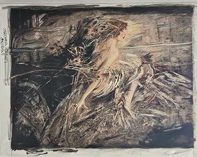 Boldini - La marchesa Luisa Casati con penne di pavone